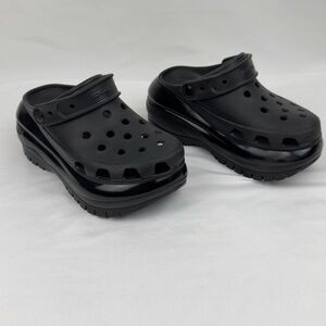 Black Platform Clog Chunky Comfort Slip-On Men’s 2 Women’s 4 Crocs
